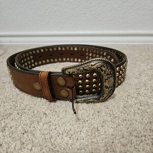 Ariat Ladies Studded Brown Western Belt A1570002 size M